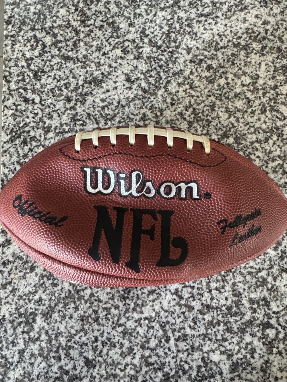 Leeroy Selmon Autographed Brown Football with White Laces and Black Logo